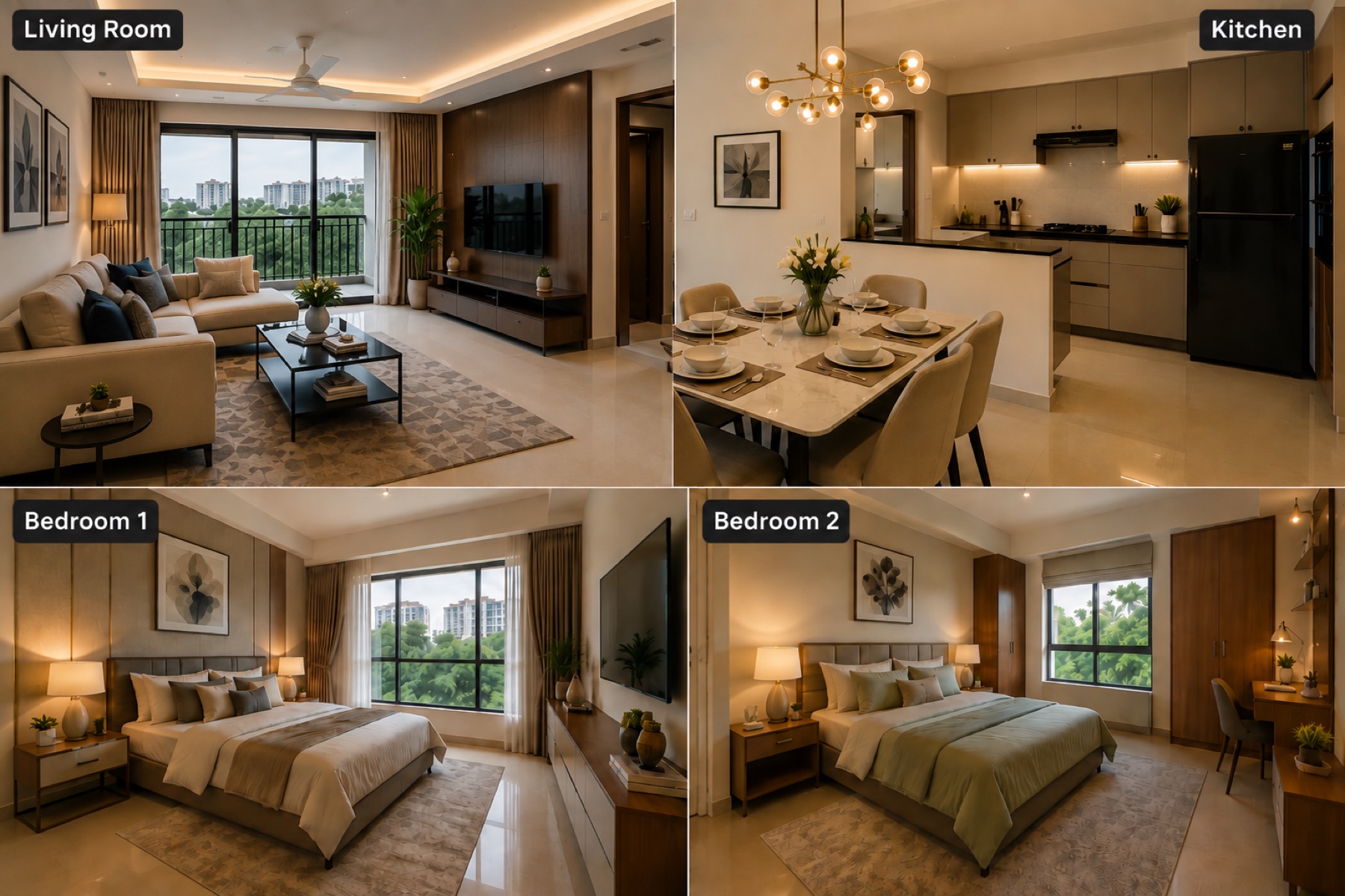 2 BHK Apartment Layout